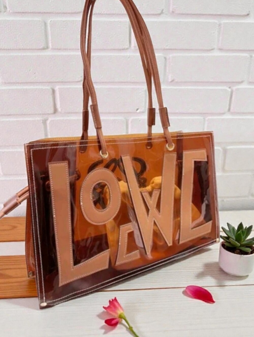 Brown Tote Bag "Lowel" Inspired